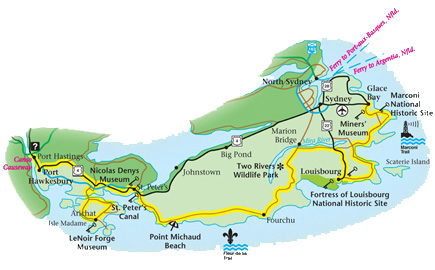 Map - Marconi Trail, Nova Scotia